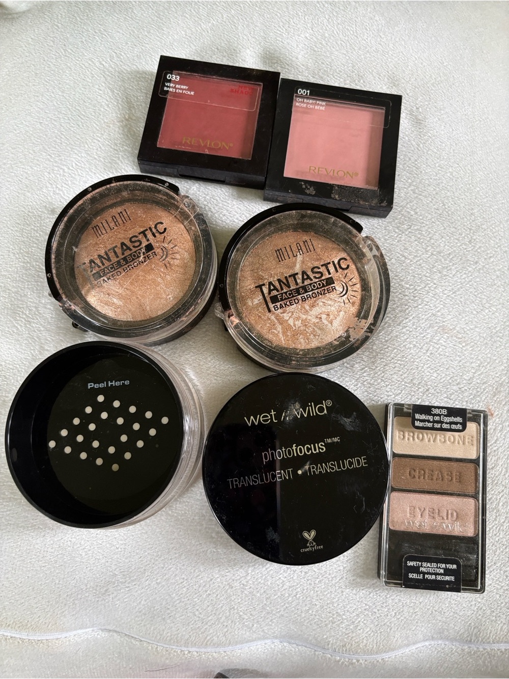 Drug store makeup bundle,Milani, Wet n wild, Revlon blushes